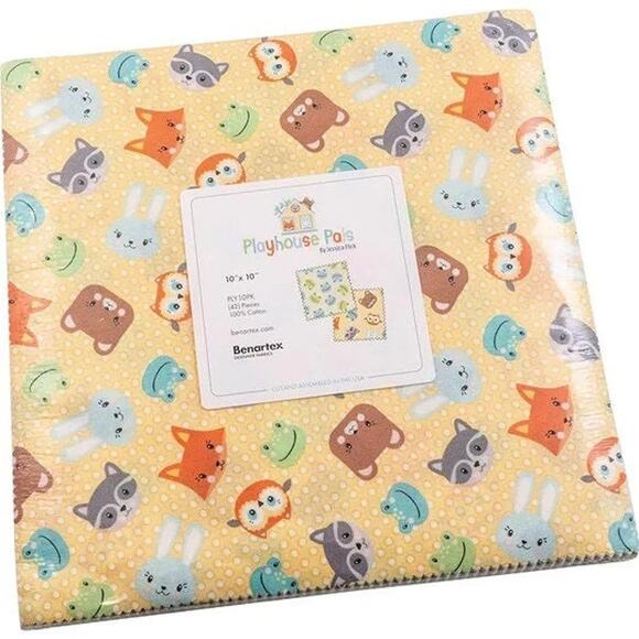 Playhouse Pals Layer Cake by Jessica Flick for Benartex Contempo 10 inch Retired
